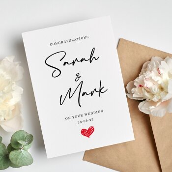 Personalised Congratulations on Wedding Day Card, On Your Wedding Day Card, The Big Day Card, Wedding Card For Bride and Groom, Wedding Day