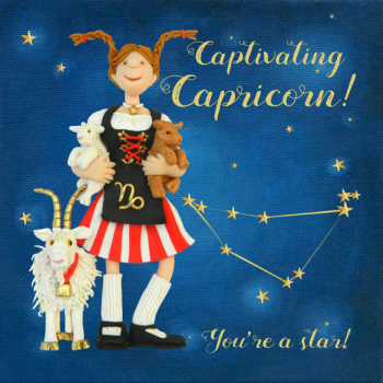 Holy Mackerel Star Sign Zodiac Birthday Card - Capricorn