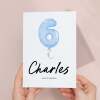 Personalised 6th Birthday Card For Boy Six Year Old Birthday Card Custom Card For Sixth Birthday For Boy Happy 6th Birthday Card - Portrait (5x7) / Blank Inside