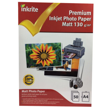 Inkrite A4 130gsm Single Sided Matte (Matt) Inkjet Photo Paper
