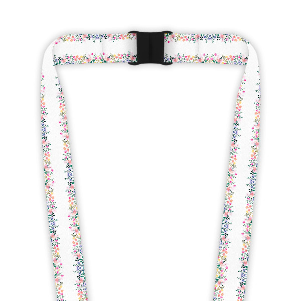 Double Breakaway Lanyard - Watercolour Wildflower Edging