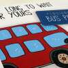 Funny pensioner, old age, old person, old man, old lady birthday card: Pensioner bus pass - not long to wait (Size A6/A5/A4/Square 6x6") - A6: Single card