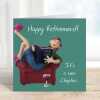 Retirement new chapter card for her - designed by Erica Sturla - 15cm square and blank inside, made in the UK