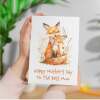 Mother's Day Card For Mum Cute Foxes Mother's Day Mothers Day card Mothering Sunday Happy Mother's Day Card For Mom Mommy Mum Mummy - Large (5x7) / Blank Message
