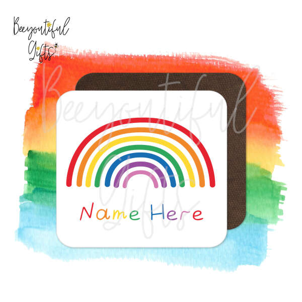 Personalised Children's Coaster - Rainbow