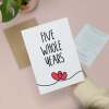 5 Year Anniversary Card For Husband or Wife Anniversary Card for 5th Anniversary Card For Boyfriend or Girlfriend Fifth Wedding Anniversary - Large (5x7) / Blank Message