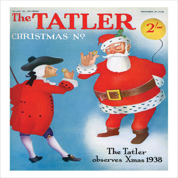 Tatler Cover - a 17.5 x 12.5cm Christmas Card from Holy Mackerel's Alternative Image Range of Festive Designs.