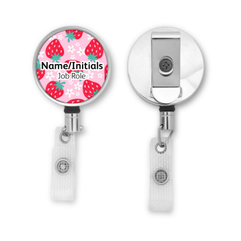 Personalised Metal ID Reel - Summer Strawberries