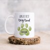 Worlds Best Dog Mum Mug, Best Dog Dad Mug, Personalised Dog Mum, Dog Paw Mug, Custom Mug, Gifts For Dog Mum, Dog - GREY - 1