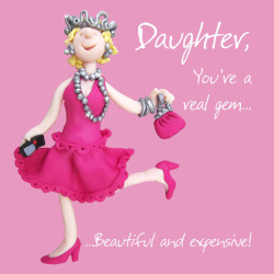 Holy Mackerel Birthday card Daughter Your'e a real gem... Beautiful and expensive