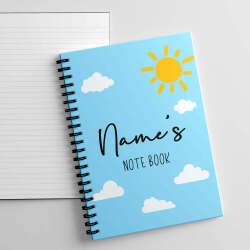 A5 Personalised Sunshine Notebook Nurse Gift Set, Teacher Note Book, Sunshine Note Book.