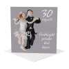 Penblwydd priodas berl hapus - Welsh 30th anniversary card - designed by Erica Sturla - 15cm square and blank inside, made in the UK