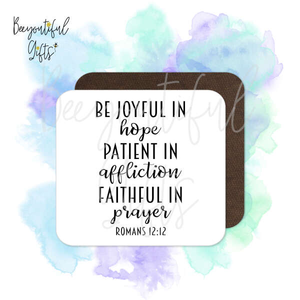 Religious Coaster - Be Joyful In Hope