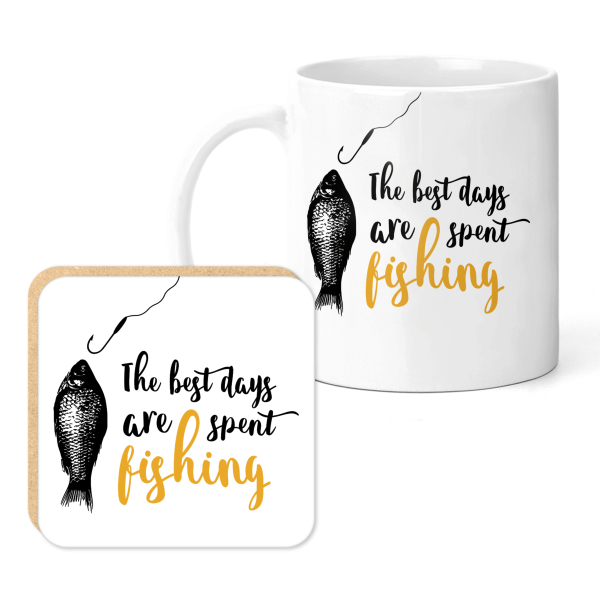 Fishing Mug & Coaster Set - The Best Days Are Spent Fishing