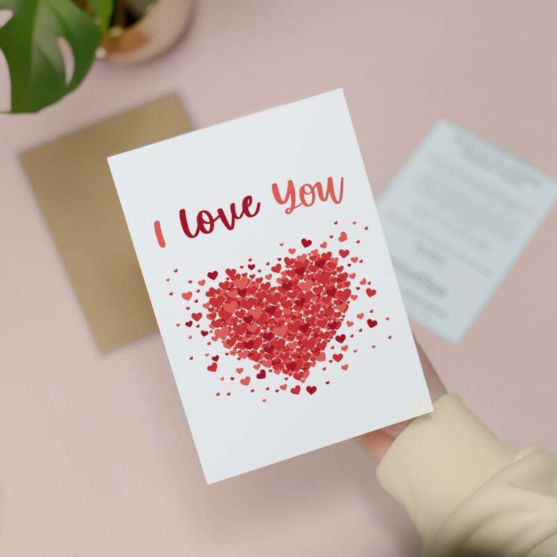 Anniversary Card for Her or Him Anniversary Card for Wife Anniversary Card For Husband Boyfriend or Girlfriend Love Card - Portrait (5x7) / Blank Inside