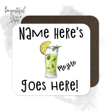 Personalised Cocktail Coaster - Hand Drawn Mojito