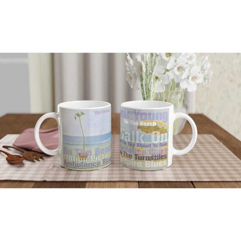 Neil Young On The Beach Album Track Mug - Ceramic White