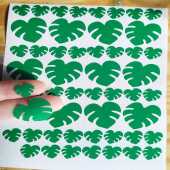 Monstera Leaf Stickers 1inch and 0.5inch mix