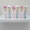 Personalised Wooden Peg Dolls,New Baby Gift,Nursery Decor, Flowergirl gift - With letters