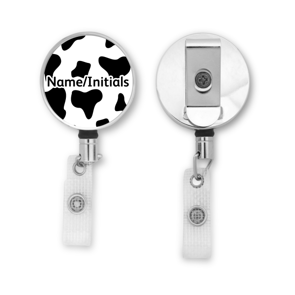 Personalised Metal ID Reel - Dalmatian Animal Print