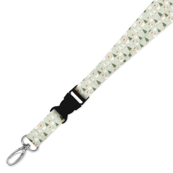 Double Breakaway Lanyard - Snowmen & Christmas Trees