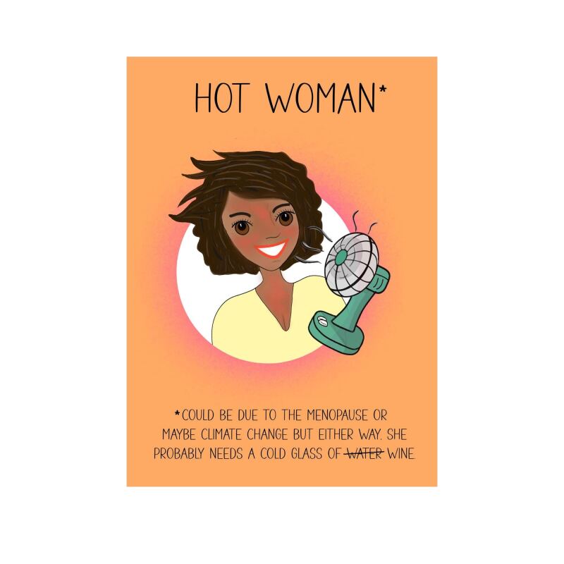 Hot Woman | Funny card | Birthday card | Getting old | card for her