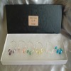 Wine Glass Charms with Crystals and Pearls - Set of 6 Charms