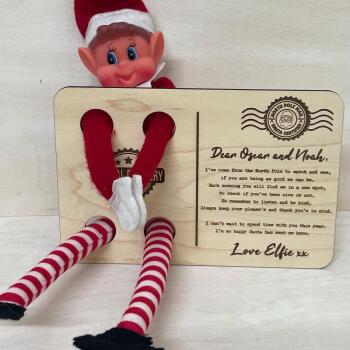 Personalised Elf Arrival Announcement /  Elf Postcard / Elf Arrival Prop / Personalised Elf Arrival Postcard / Christmas Decoration