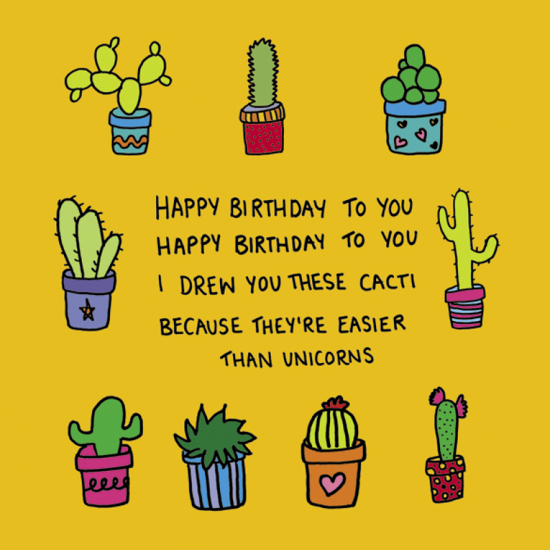 Cactus Greetings Card