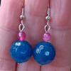 Jade Crystal Bead Sterling Silver Earrings