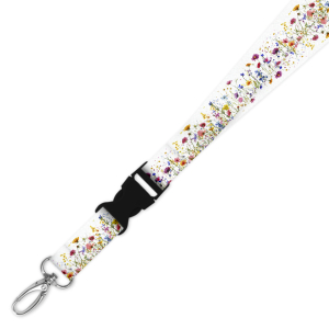 Double Breakaway Lanyard - Wildflower Border