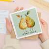 Anniversary Card for Him Anniversary Card for Wife Anniversary Card For Husband Boyfriend or Girlfriend Cute Pear Card Cute Card - Square (5.5x5.5) / Blank Inside
