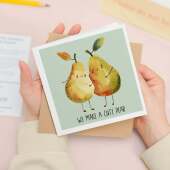 Anniversary Card for Him Anniversary Card for Wife Anniversary Card For Husband Boyfriend or Girlfriend Cute Pear Card Cute Card