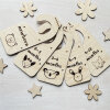Set of 5 Wooden Baby Wardrobe Dividers / Newborn to 12 Months | Nursery Wardrobe Organisation /