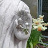 Howlite Bead Sterling Silver Earrings