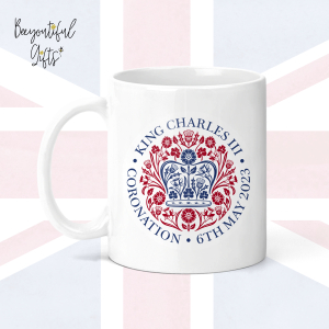 King Charles III Coronation Day May 2023 Official Emblem Ceramic Mug
