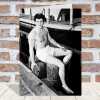 Rock Hudson - vintage black and white themed card - 12.6 x 17.7cm and blank inside - made in the UK