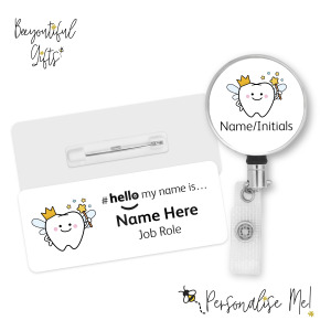 #hello my name is... Name Badge & Metal ID Reel - Tooth Fairy