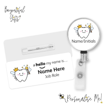 #hello my name is... Name Badge & Metal ID Reel - Tooth Fairy