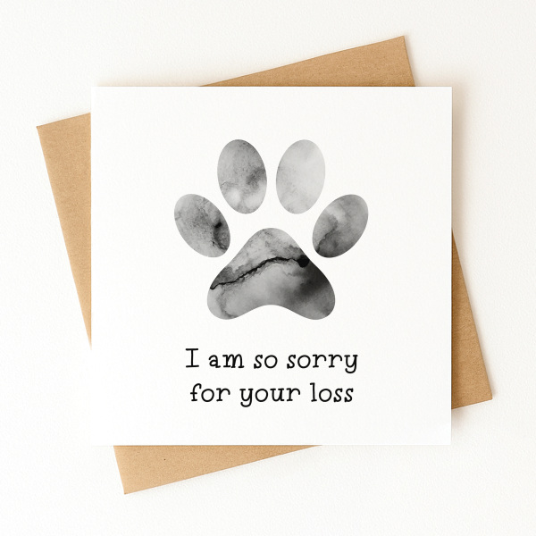 Sympathy Card - I Am So Sorry For Your Loss - Standard Smooth Card