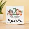 Personalised 2nd Birthday Children's Card Woodland Themed Second Birthday Card For Boy or Girl Two Years Custom Card - Square (5.5x5.5) / Blank Inside