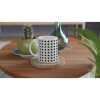 Black Star In Lines Patterned Mug - Ceramic White