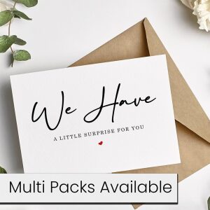 Pregnancy Announcement Card - We Have A Little Surprise For You