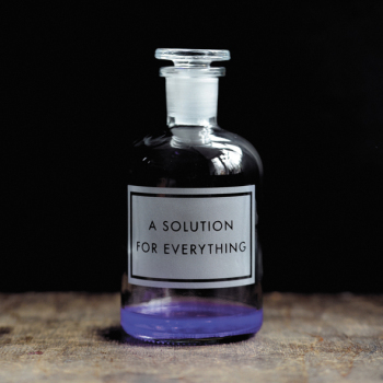 Holy Mackerel solution for everything retro themed blank greeting card for him or her - designed by Andy Poplar - 15cm square and blank inside for your message