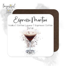 Cocktail Ingredient Coaster - Espresso Martini