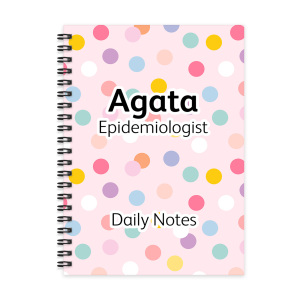 Personalised A5 Notebook - Pastel Polka Dots