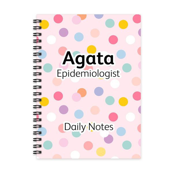 Personalised A5 Notebook - Pastel Polka Dots
