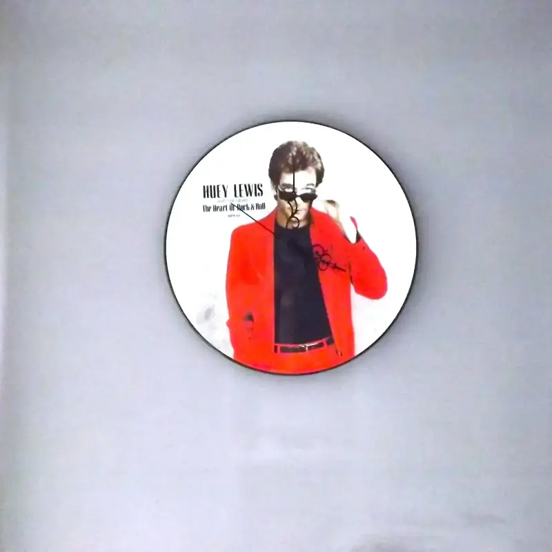 Huey Lewis And The News 12 Inch Clock Picture Disc Vinyl Record 80s Great
