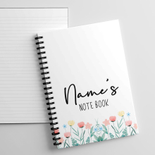 Personalised A5 Notebook - Spring Flowers