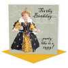 Funny historical birthday card featuring Queen Elizabeth I - designed by Erica Sturla - 15cm square and blank inside, made in the UK
